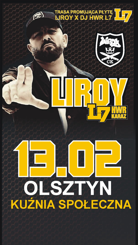 POWRÓT SCYZORYKA: LIROY + HWR & KARAZ W OLSZTYNIE! KLUB KUŹNIA SPOŁECZNA