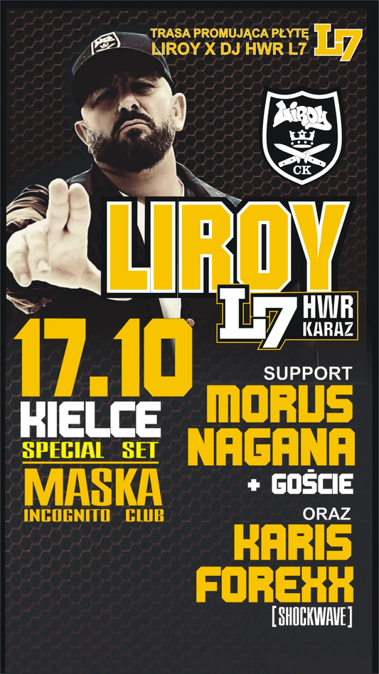 POWRÓT SCYZORYKA: LIROY + HWR & KARAZ W KIELCACH! Klub MASKA