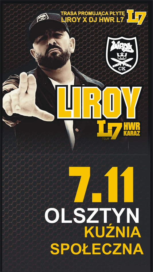 POWRÓT SCYZORYKA: LIROY + HWR & KARAZ W OLSZTYNIE! KLUB KUŹNIA SPOŁECZNA