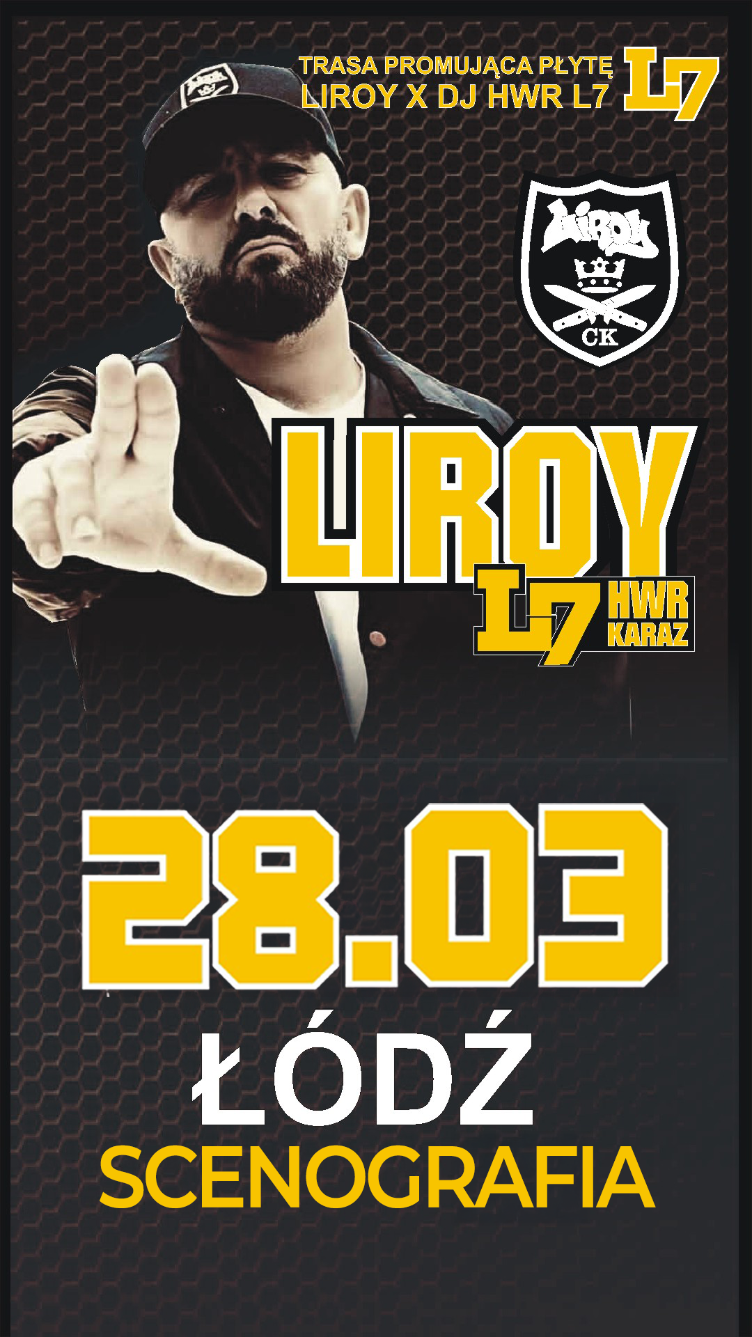 POWRÓT SCYZORYKA: LIROY + HWR & KARAZ W ŁODZI! KLUB SCENOGRAFIA